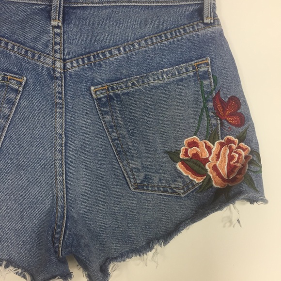 GRLFRND Cindy Embroidered Jean Shorts Rising Sun 24 - Picture 11 of 16